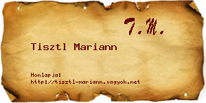 Tisztl Mariann névjegykártya